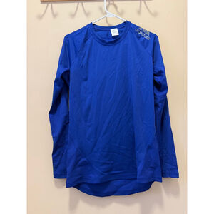 New Adidas Men's Techfit Long Sleeve Shirt Navy Blue, Size Medium